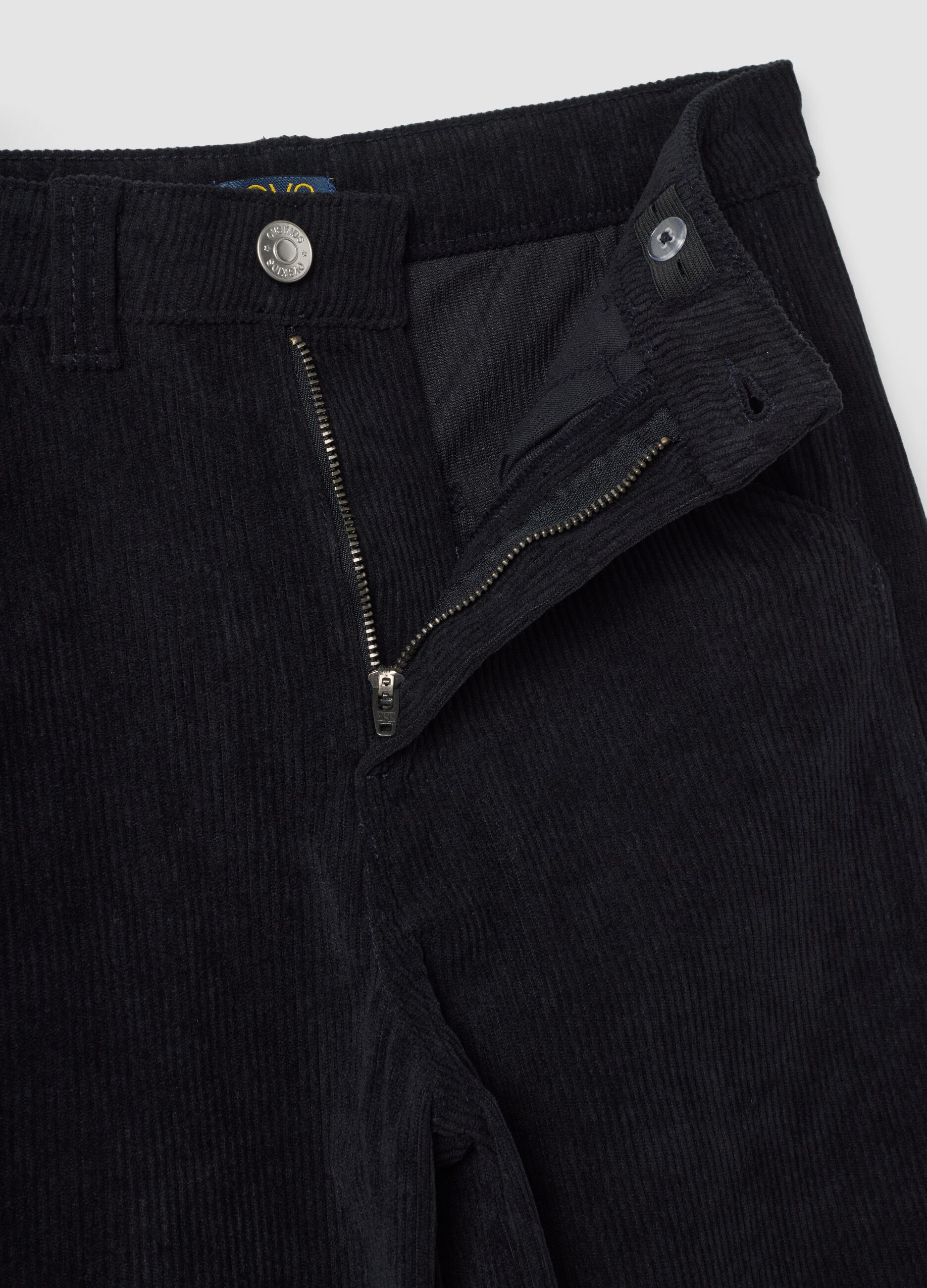 Pantaloni carpenter neri a coste over fit