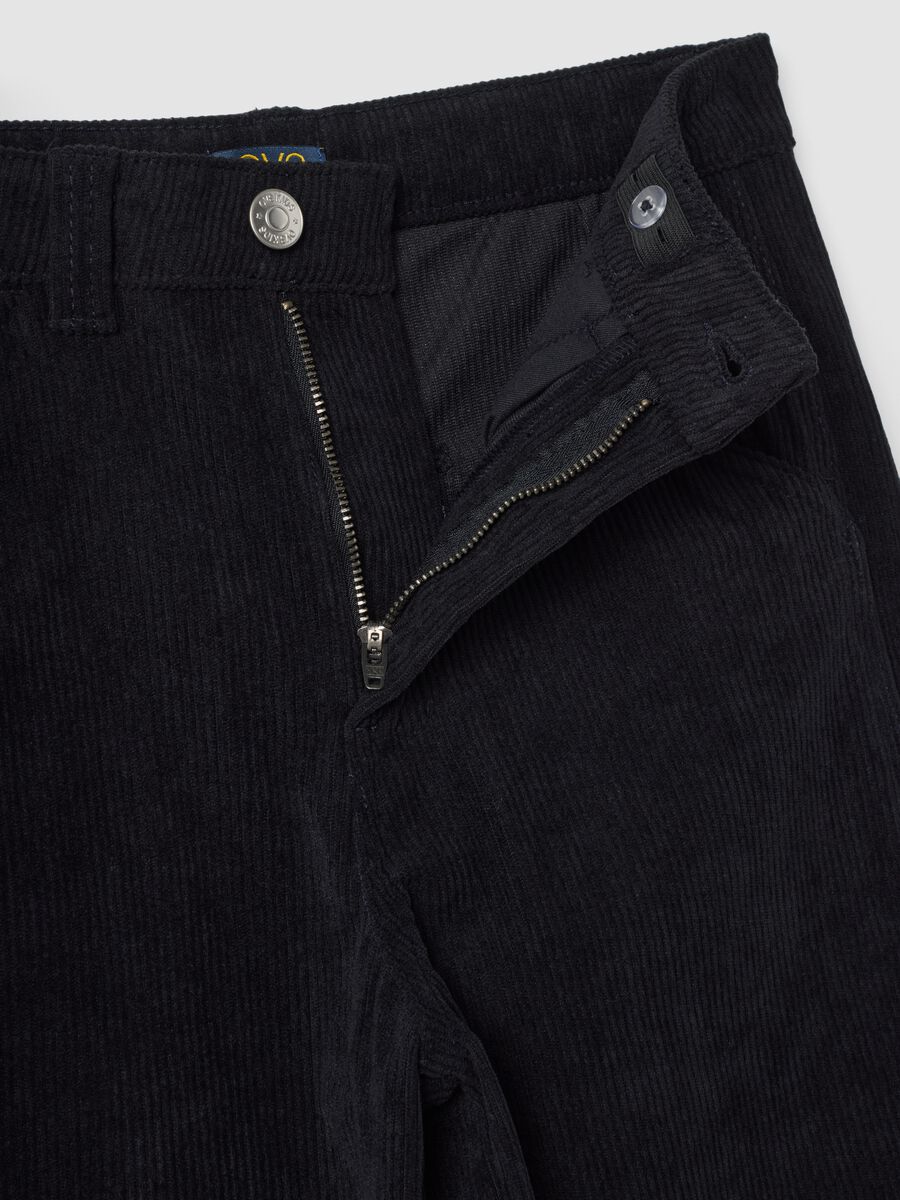 Black corduroy overfit carpenter trousers_2