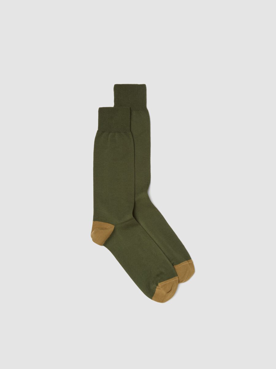 Green short stretch-cotton socks_0