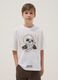 White pure cotton T-shirt with print_0