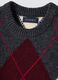 Grey jacquard wool-blend crew-neck gilet, regular fit_5