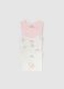 Pack of three sleeveless multicolour bodysuits in pure cotton for baby girls_2