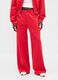 Red Cotton Blend Trousers_1