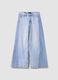 Light blue wide-leg jeans in pure cotton_4