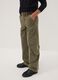Girls&rsquo; green pure cotton straight-fit cargo trousers_1