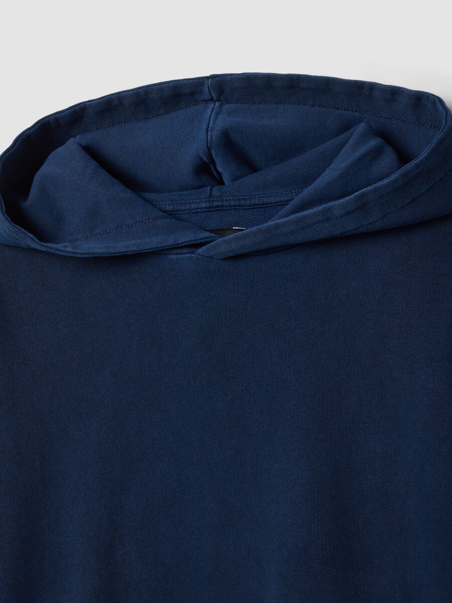 Blue pure cotton oversized hoodie_1