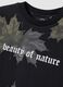 Black pure cotton T-shirt with &ldquo;Beauty of nature&rdquo; slogan for boys_4