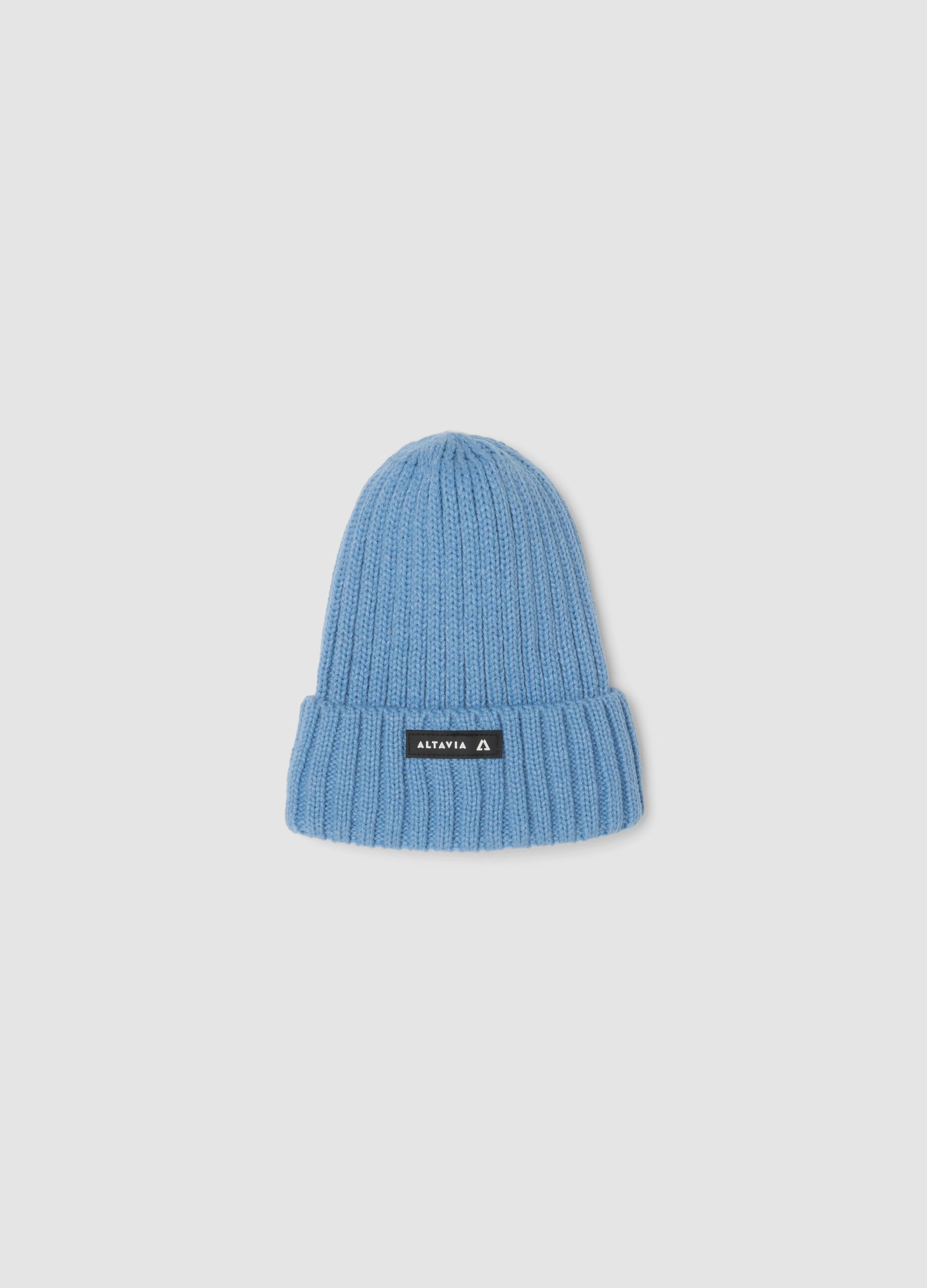 Ribbed knit beanie with turn-up cuff ALTAVIA WITH DEBORAH COMPAGNONI