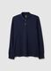 Men's Regular Fit Blue Cotton Polo Shirt_4