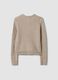 Beige cable-knit wool-blend cardigan_6