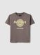 Grey pure cotton regular fit T-shirt with Hard Rock Cafe logo_4