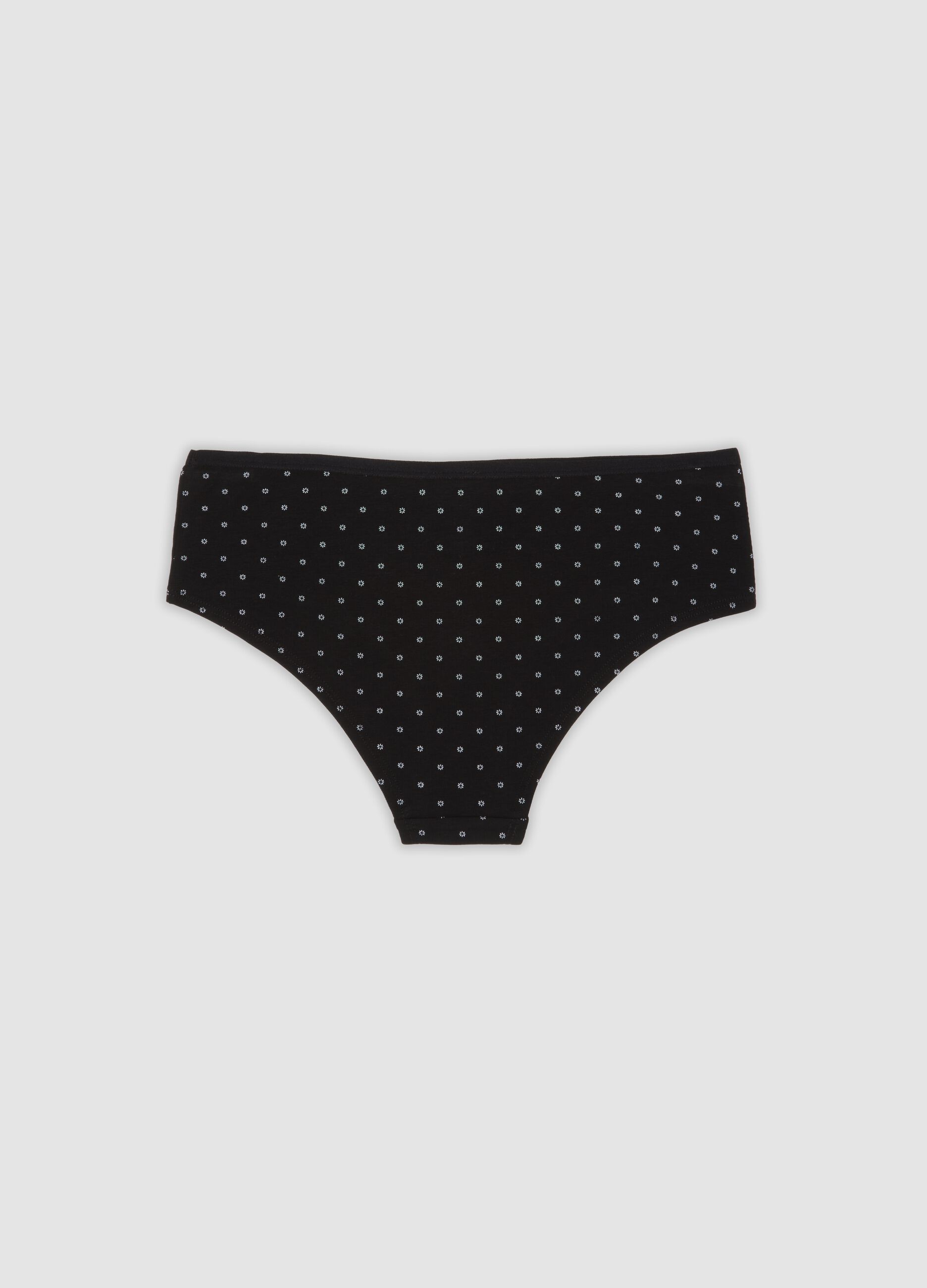 Pack of five black stretch-fabric briefs