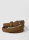 Slim brown genuine leather belt_2