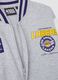 Grey marl pure cotton hoodie with Lakers print_2