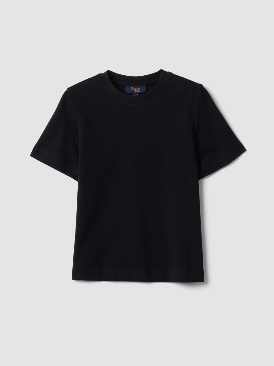 The Iconic Tee relaxed-fit black pure cotton short-sleeve T-shirt_4