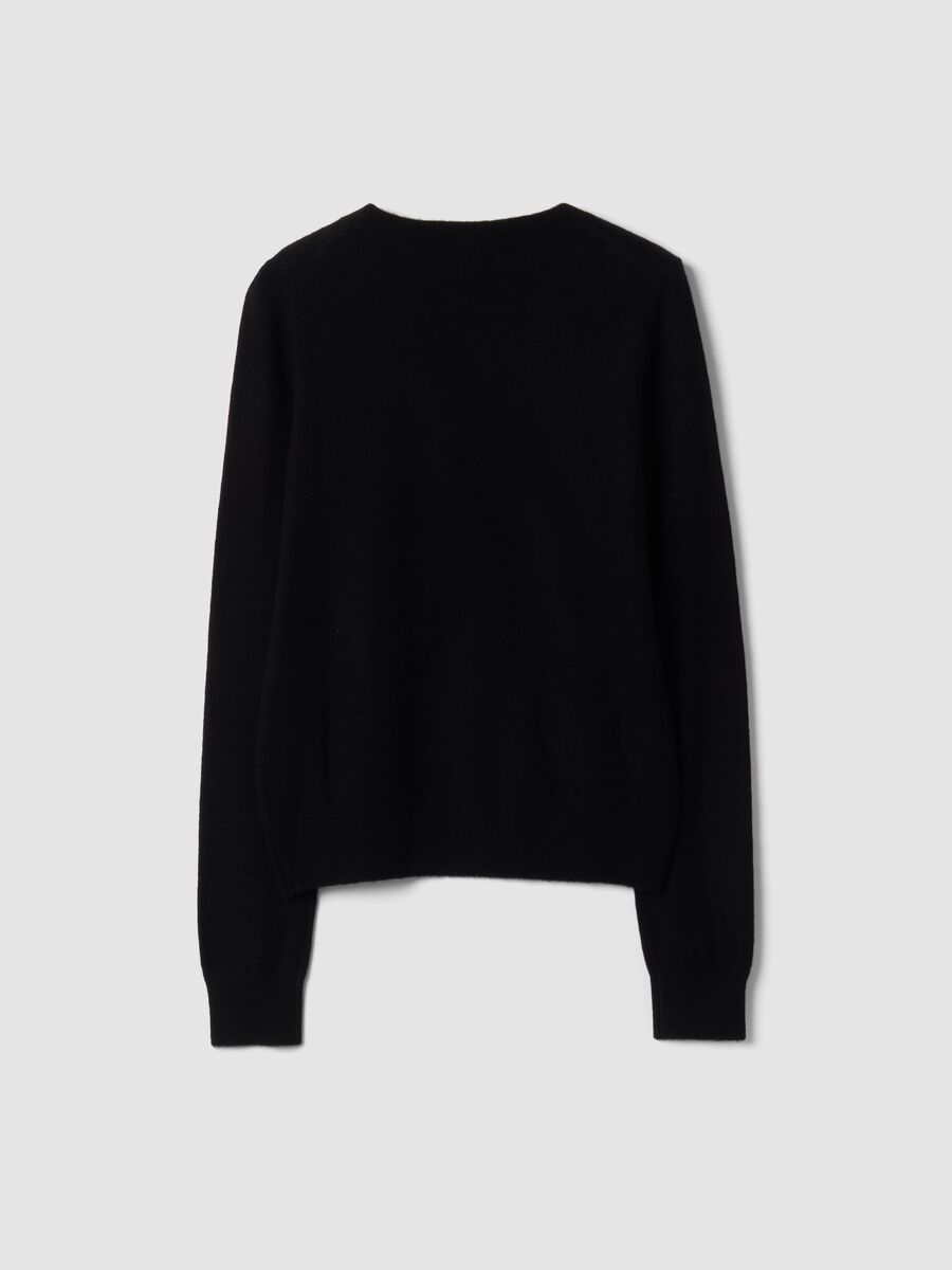 Black pure wool crew-neck jumper_2