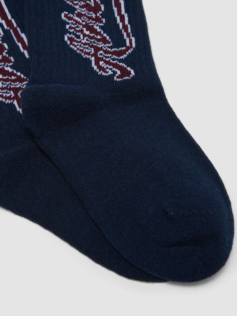 3-pack of multicolour short socks in organic stretch cotton for boys_2