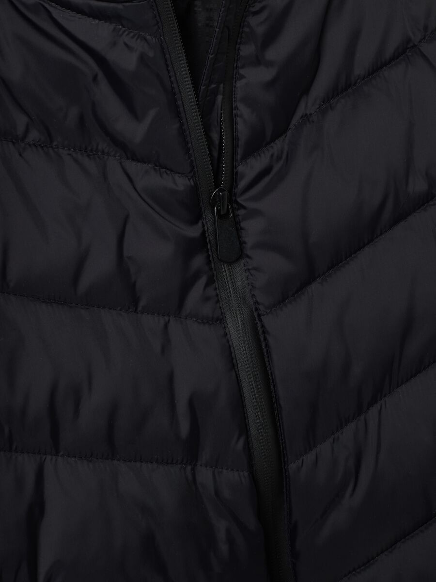 Black regular-fit jacket with zip_1