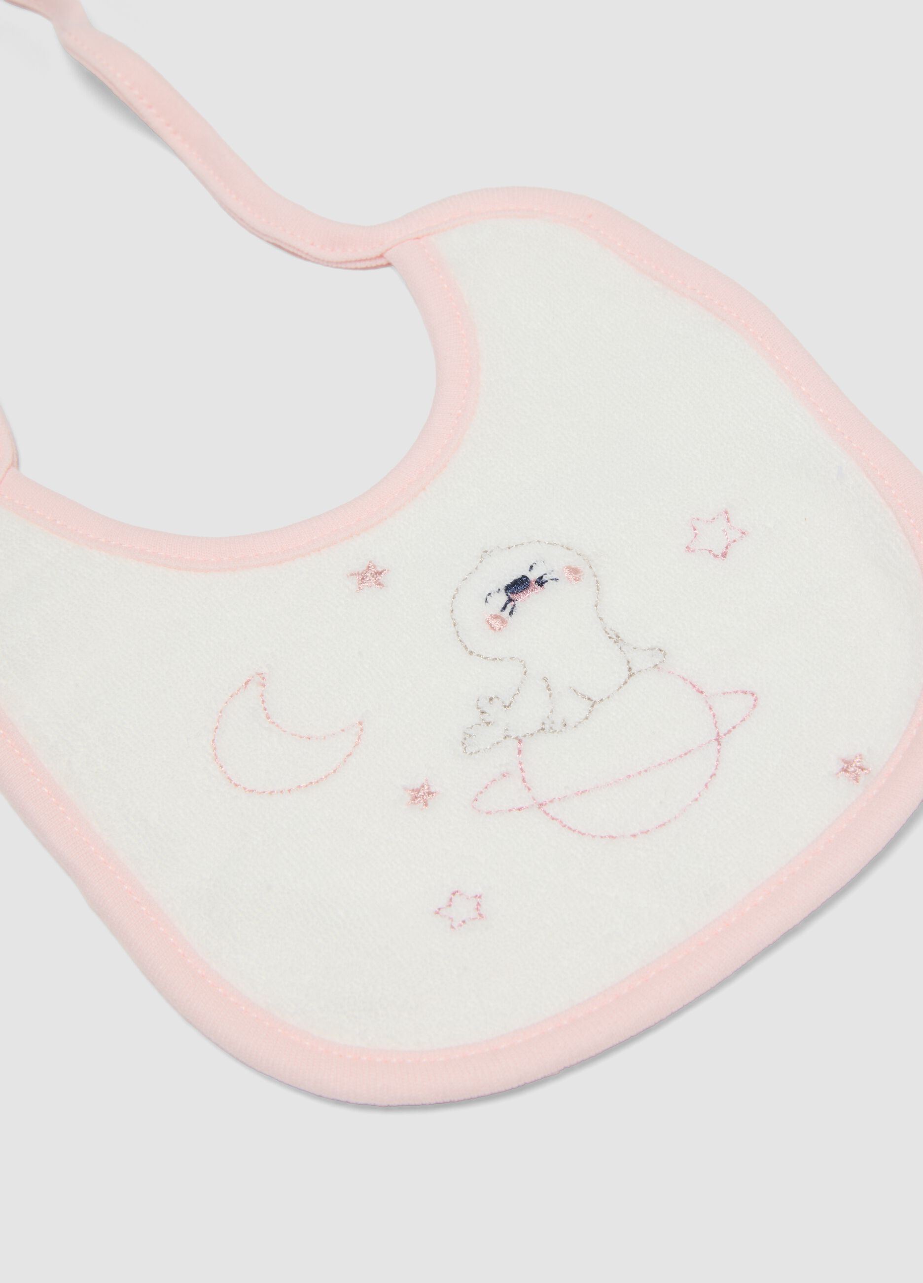 Bipack di bavette rosa in misto cotone organico