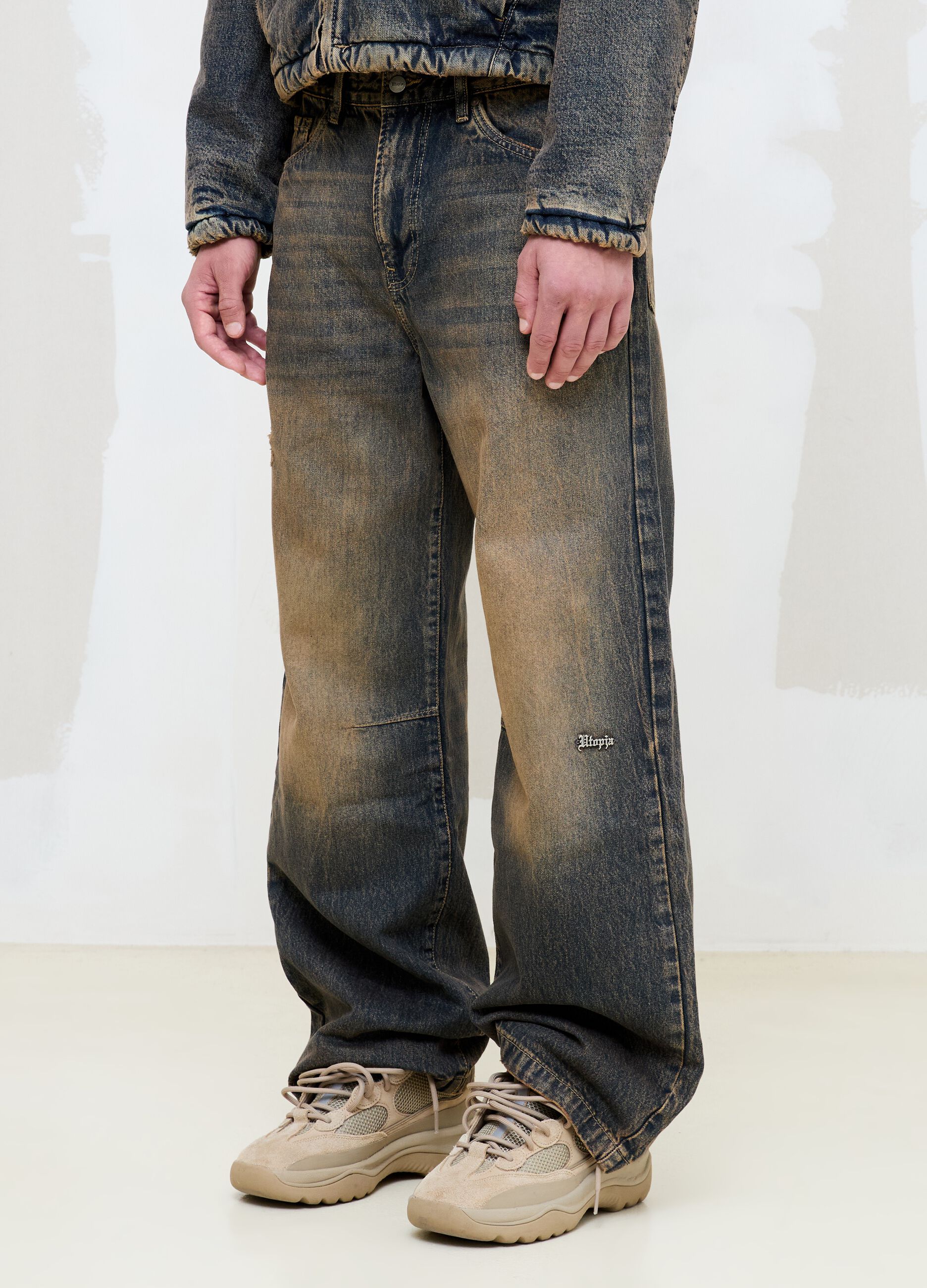 Wide Leg Denim Vintage Dark Blue