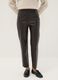 Leggings marroni slim fit con vita regular ed elastico_1