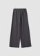 Grey stretch-viscose formal trousers with belt_2