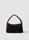 Borsa marrone scuro a spalla con paillettes_1