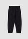 Pantaloni jogger neri in puro cotone regular fit_0