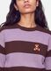 Maglia multicolor in misto viscosa a righe con ricamo orsetto regular fit_3