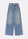 Regular Fit Blue Denim Cotton Trousers_0