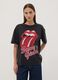Black pure cotton T-shirt with The Rolling Stones print_2