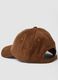 Brown ribbed pure cotton cap_1