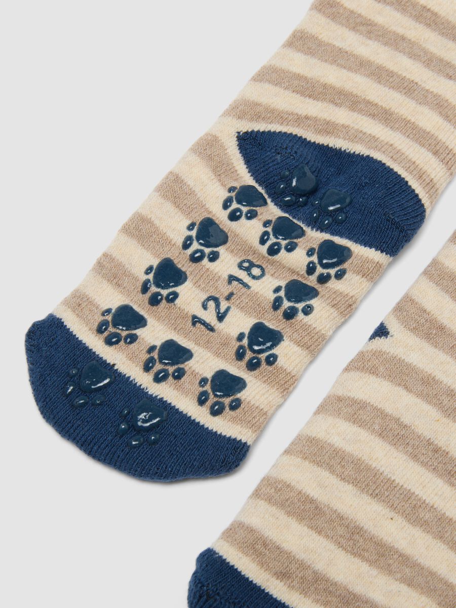 2-pack of multicolour non-slip socks in organic stretch cotton_2