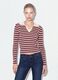 Maglia multicolor a righe in misto viscosa colletto polo fitted_1