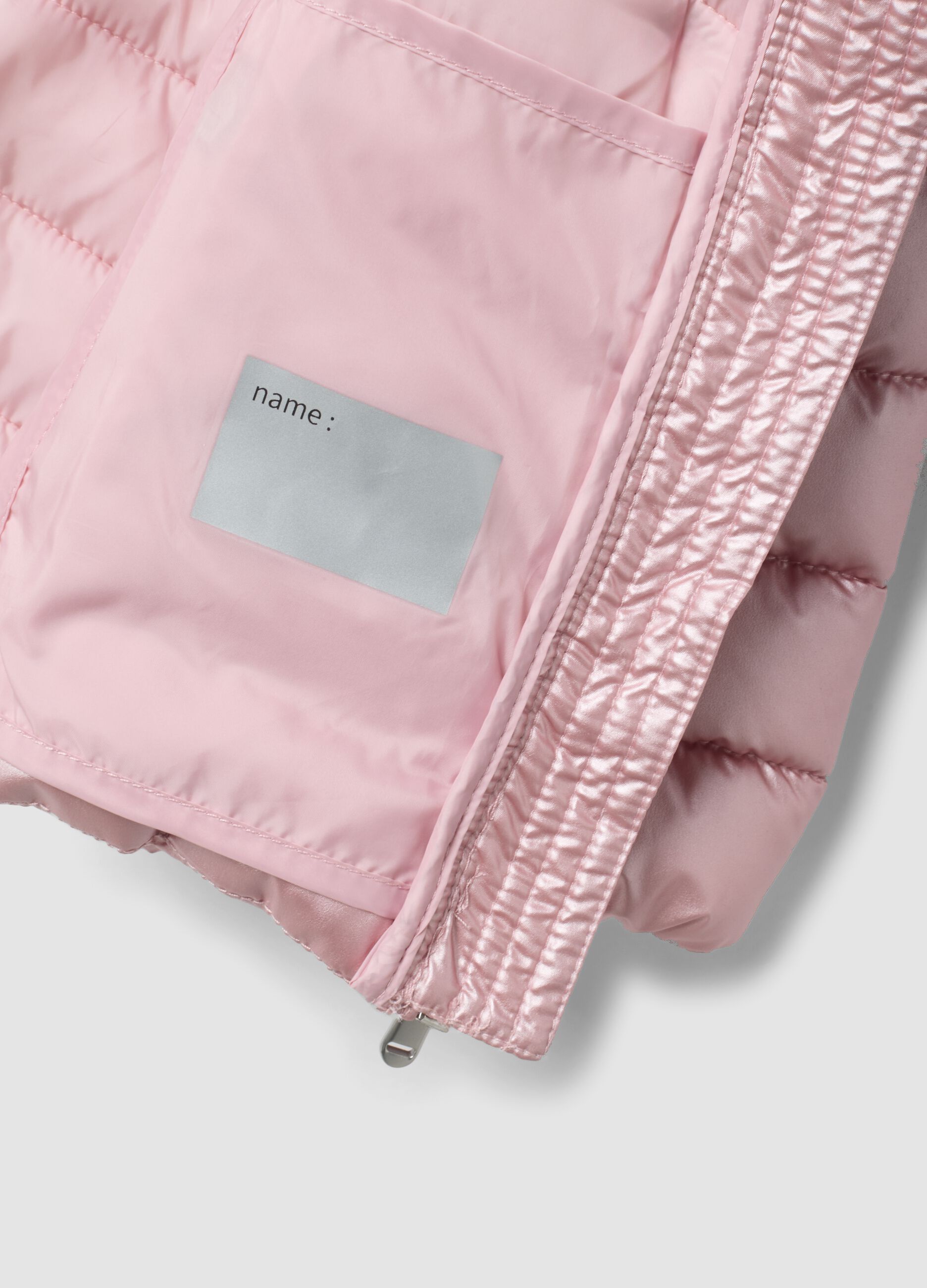 Pink Ultralight Hooded Puffer Jacket with Zip for Girls