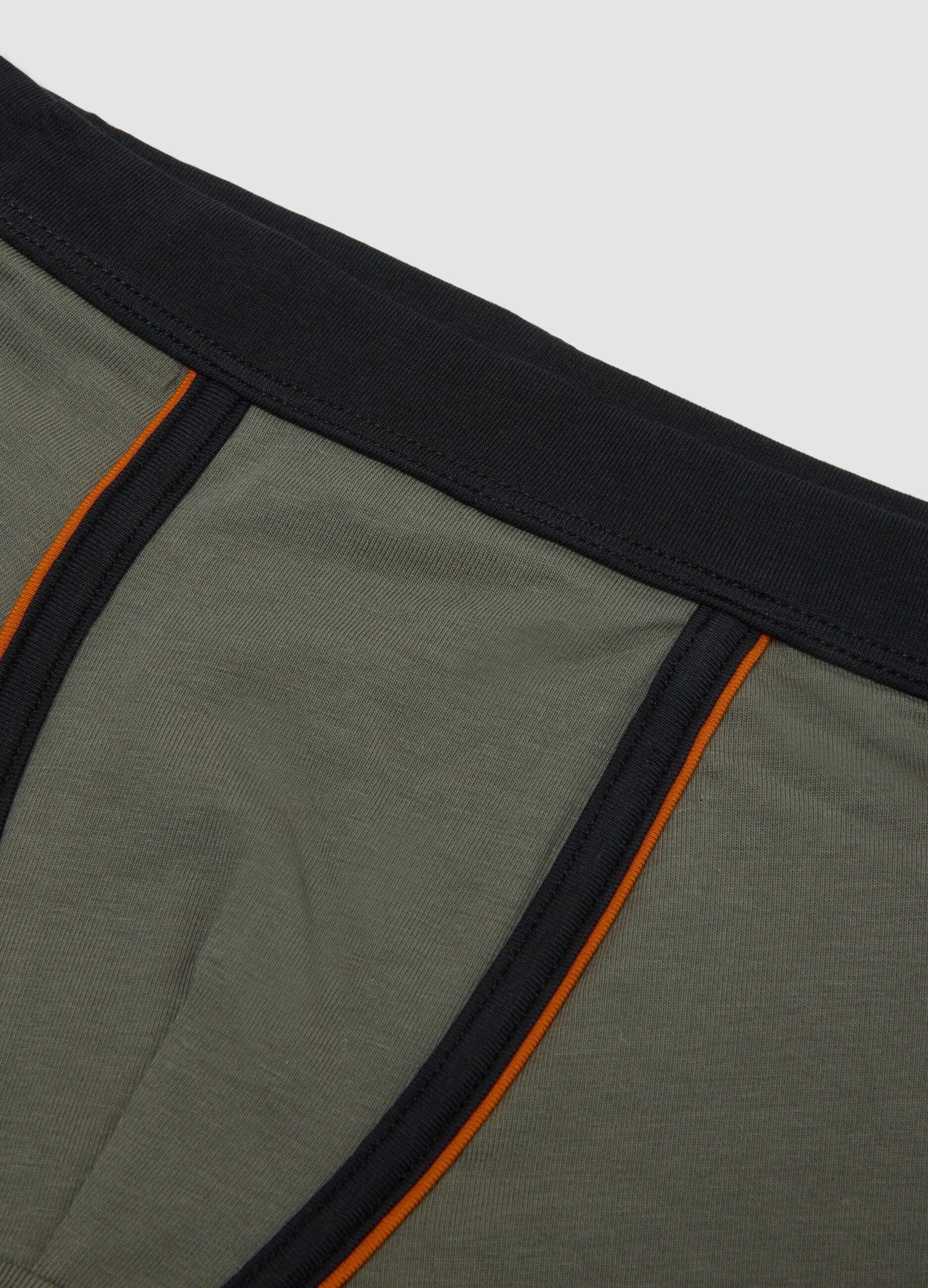 Green organic stretch cotton boxer shorts