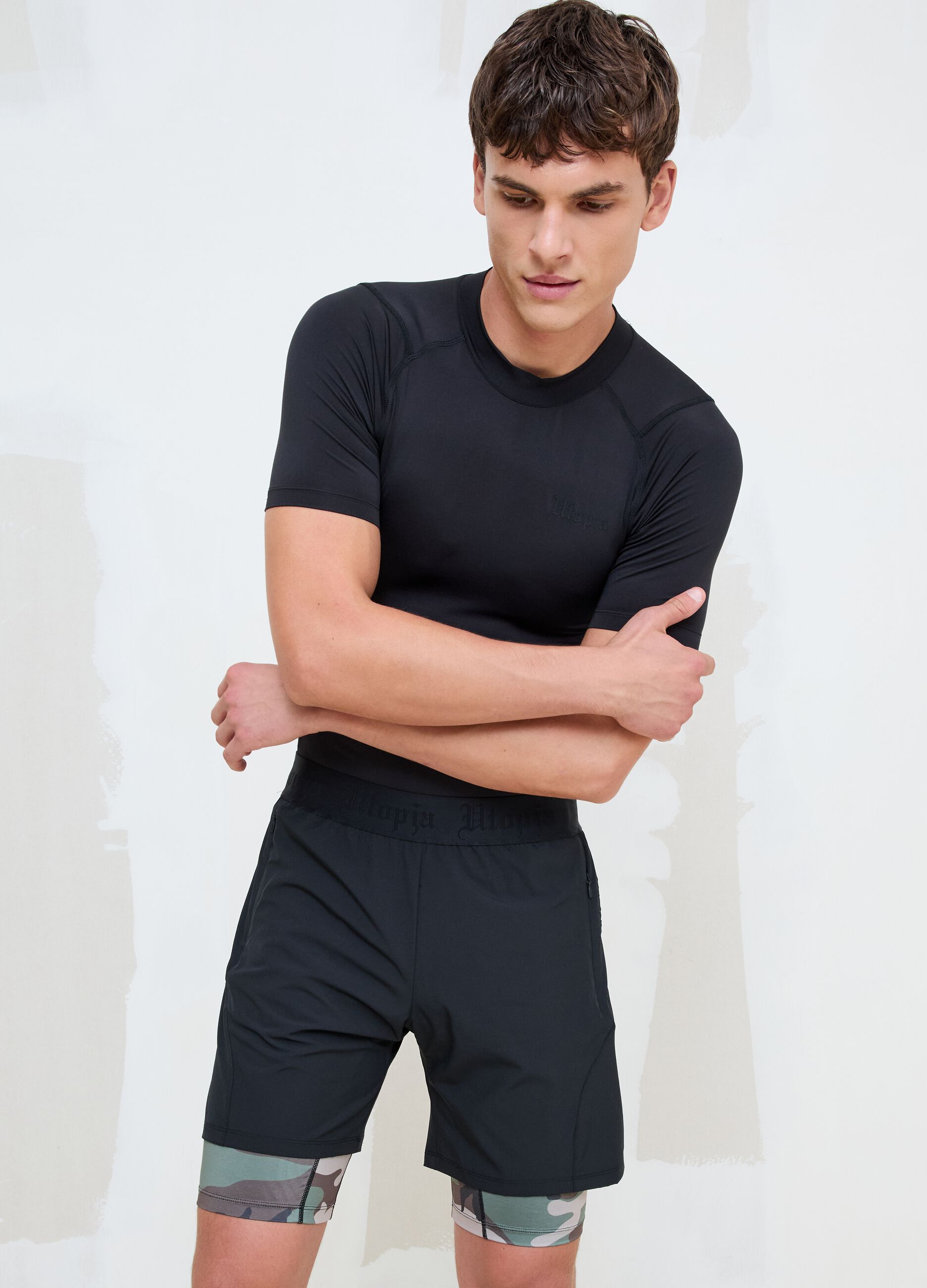 Fitted Technical T-shirt &ndash; Black