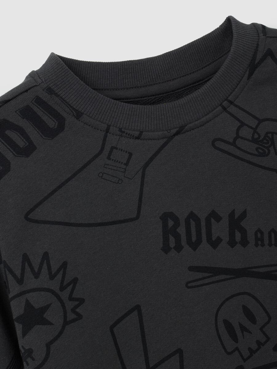 Children's oversized pure cotton black sweatshirt_2