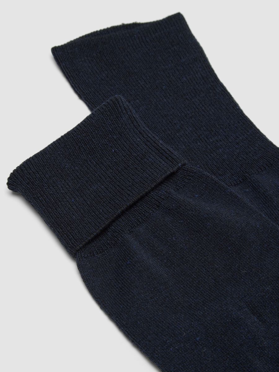 2-pack of long blue stretch cotton socks_1