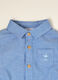 Light blue pure cotton shirt bodysuit with classic collar_1