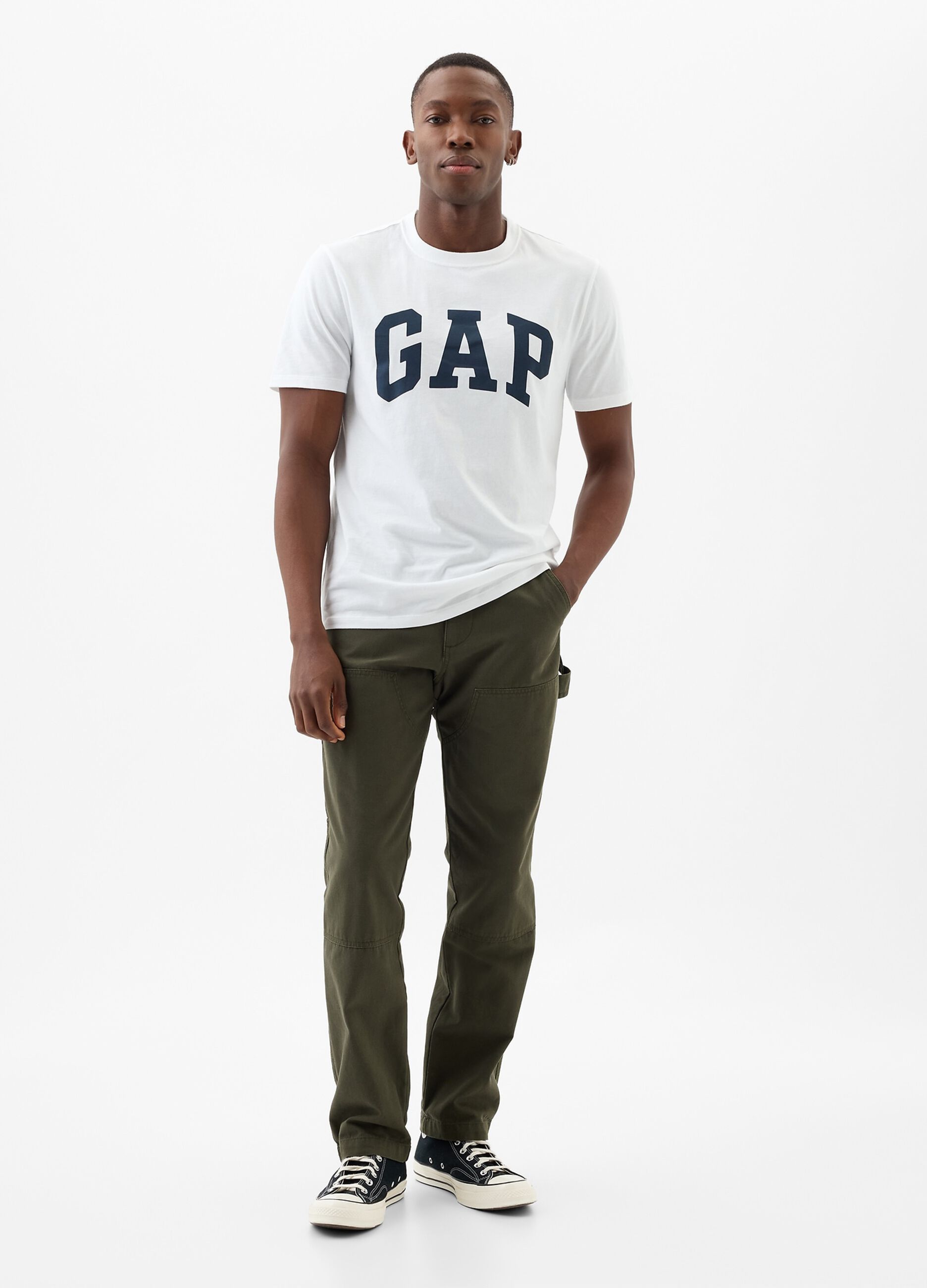 Cotton T-shirt with logo print