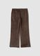 Brown chenille stretch pyjama trousers with regular fit_2