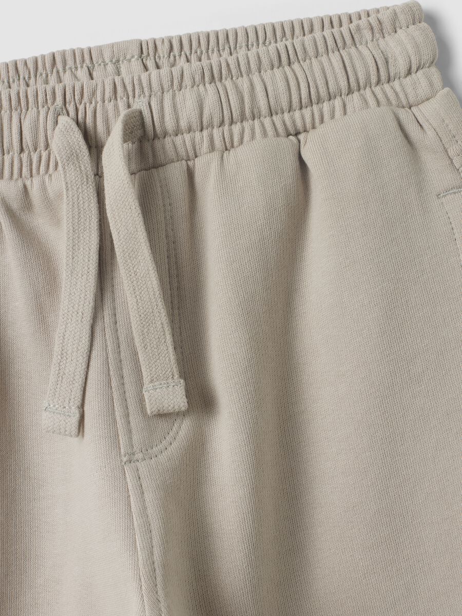 Grey jogger trousers in pure organic cotton for baby boy_3