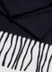 Blue viscose-blend scarf with fringes_2