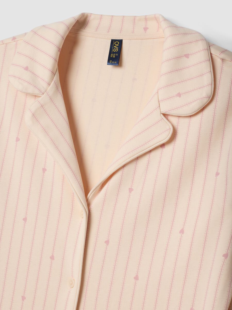 Light pink and pastel pink pure cotton crew-neck pyjamas_6