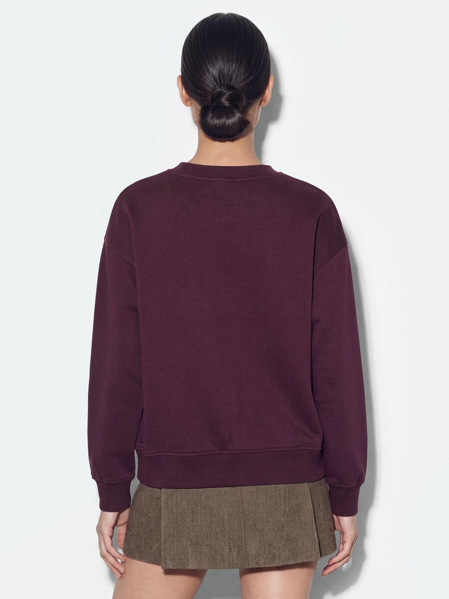 Purple cotton-blend crew-neck sweatshirt_3