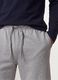 Grey cotton-blend shorts with elasticated waistband, regular fit_4