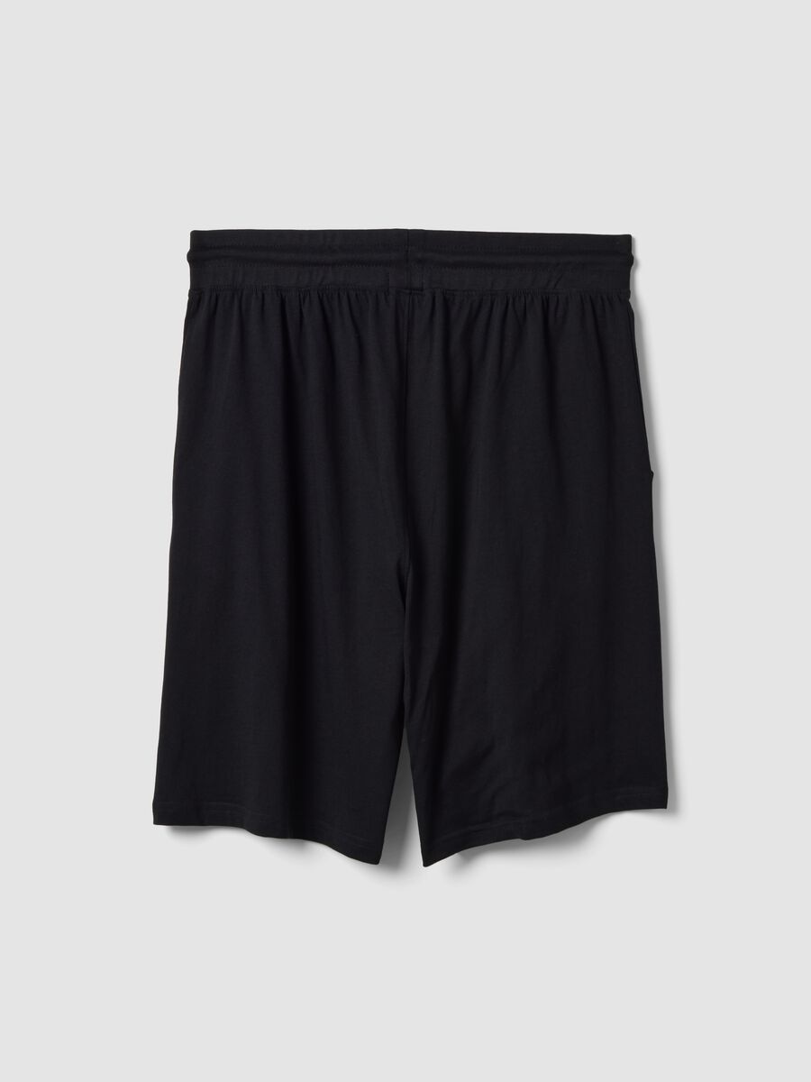 Black organic cotton pyjama shorts_6