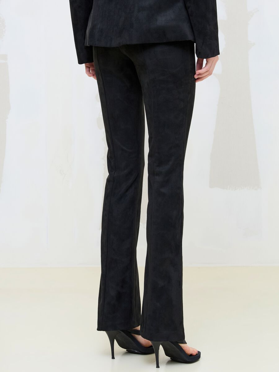 Faux Suede Formal Slim-Fit Trousers_3