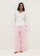 White pure cotton nightshirt regular fit with henley collar_1